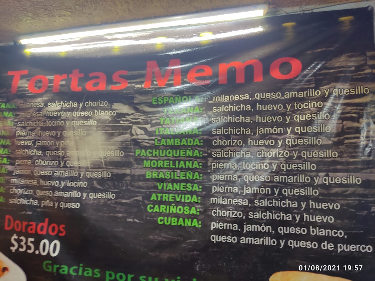 Tortas Memo Menu - Image 4
